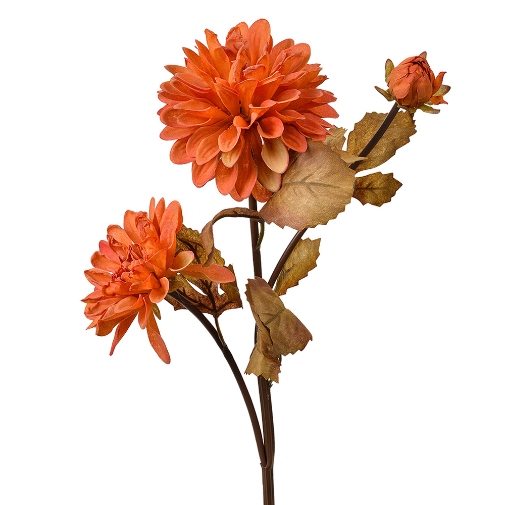 Clayre & Eef   | Kunstbloem Oranje Bruin 10x10x66 cm | 6PL0387O