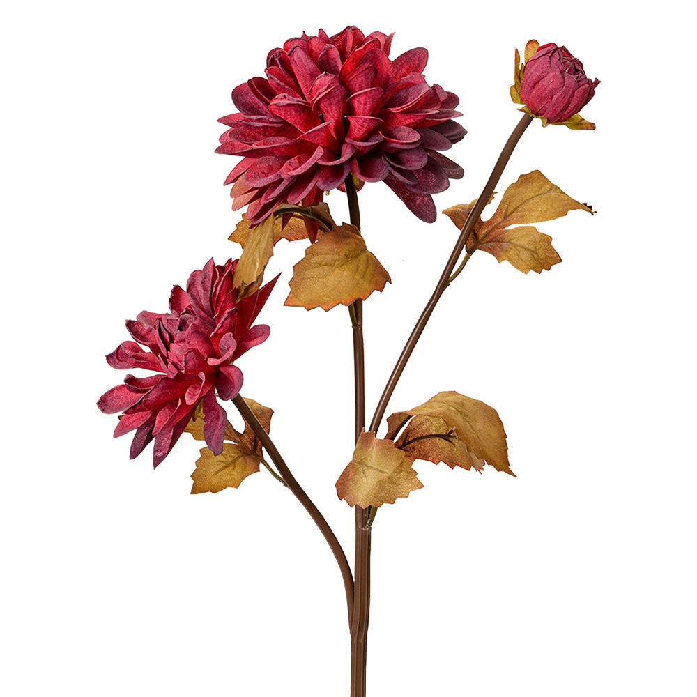 Clayre & Eef   | Kunstbloem Rood Bruin 10x10x66 cm | 6PL0387R