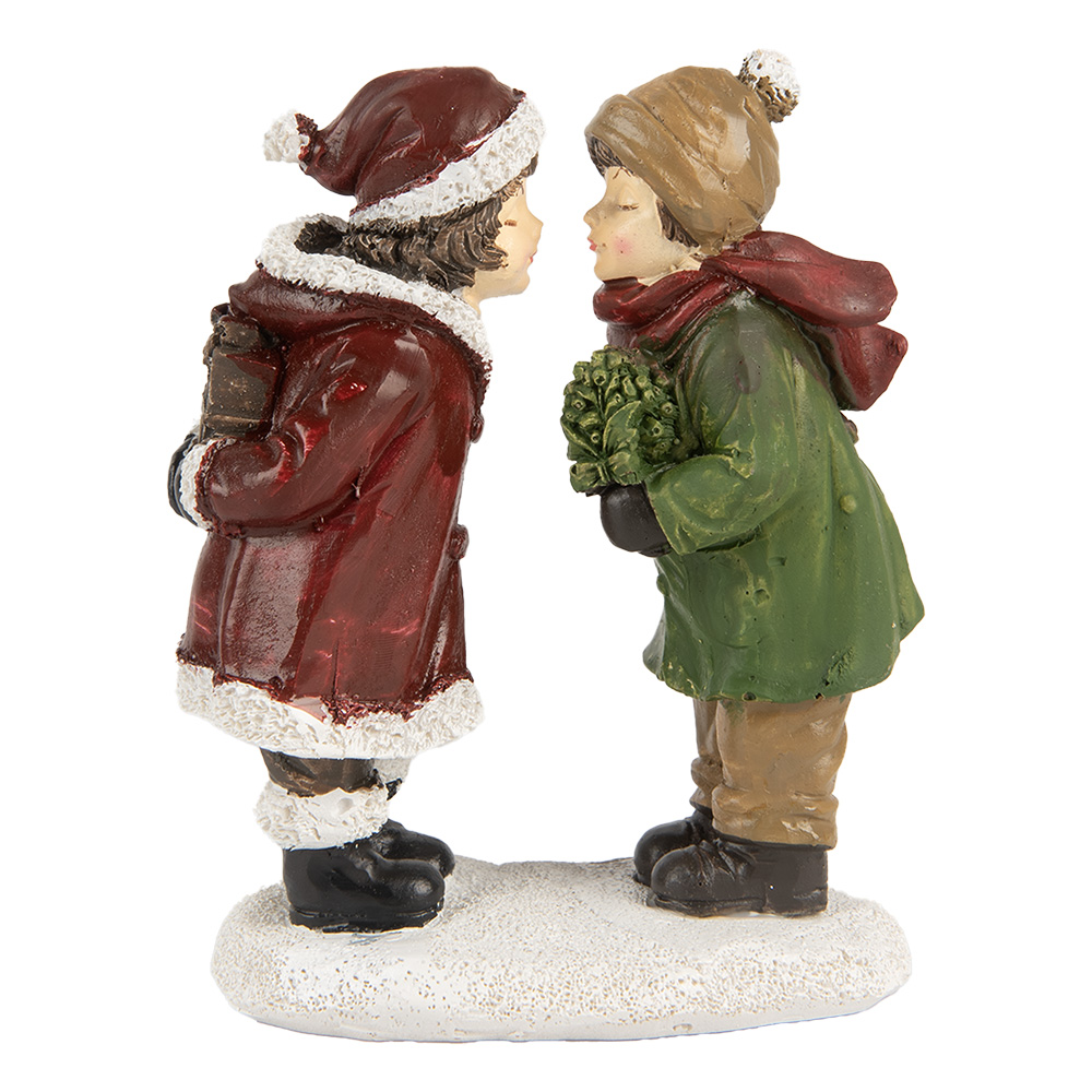 Clayre & Eef   | Kerstdecoratie Kinderen Rood Groen 9x6x12 cm | 6PR5726