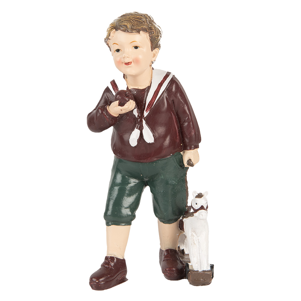 Clayre & Eef   | Kerstdecoratie Kind Bruin Groen 6x5x15 cm | 6PR5730