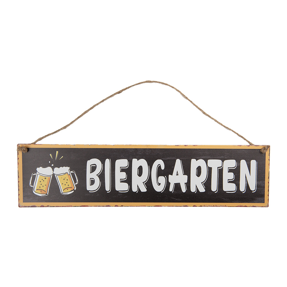Clayre & Eef   | Tekstbord Bruin Wit 40x1x10 cm | 6Y5693