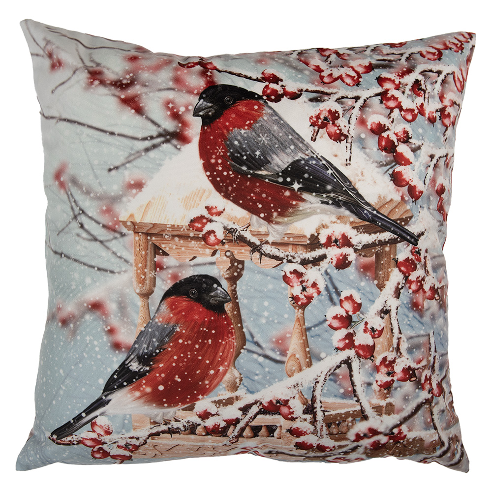 Clayre & Eef   | Kussenhoes Blauw Rood 45x45 cm | KT021.412