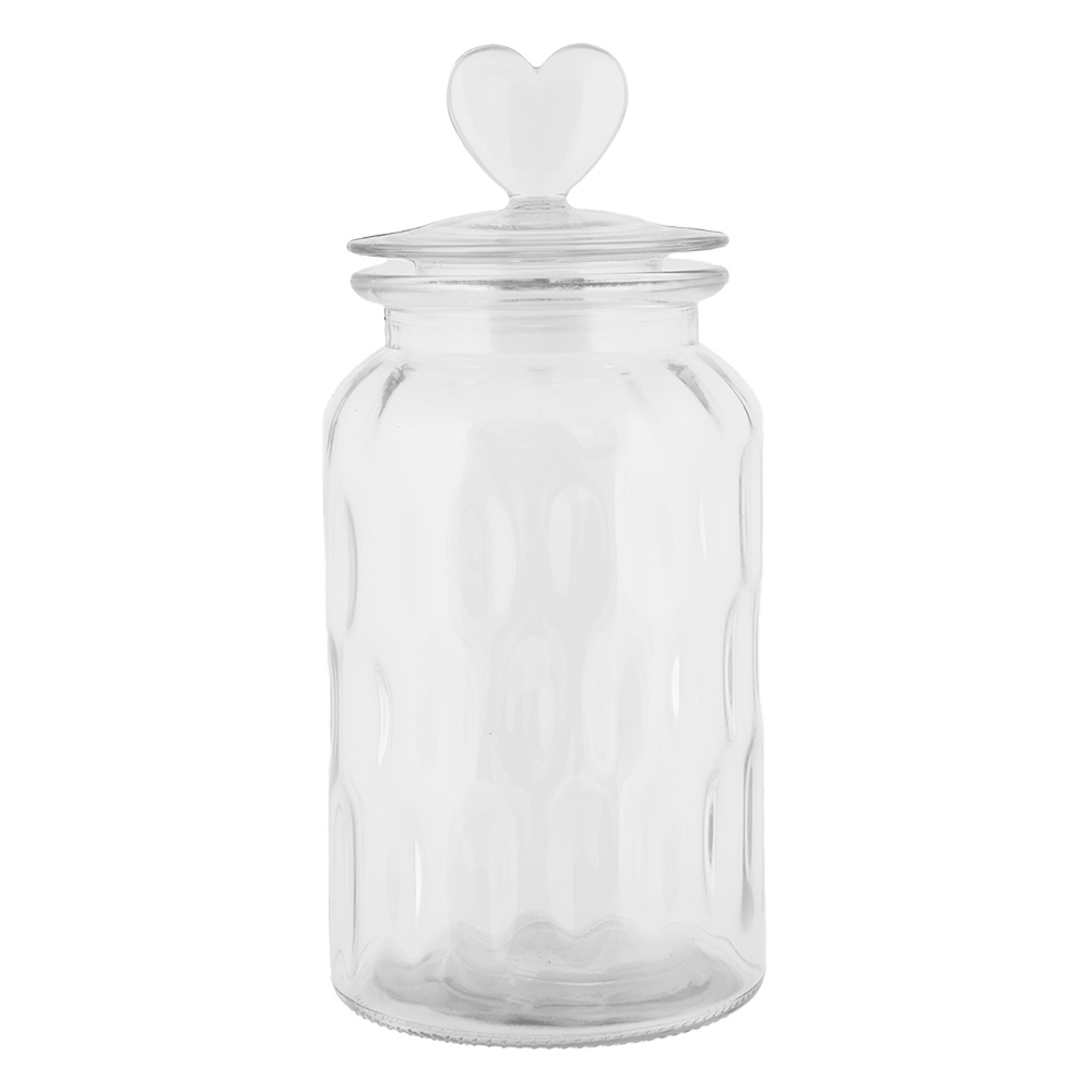 Clayre & Eef   | Voorraadpot Deksel Transparant ø 11x24 cm | 6GL5055