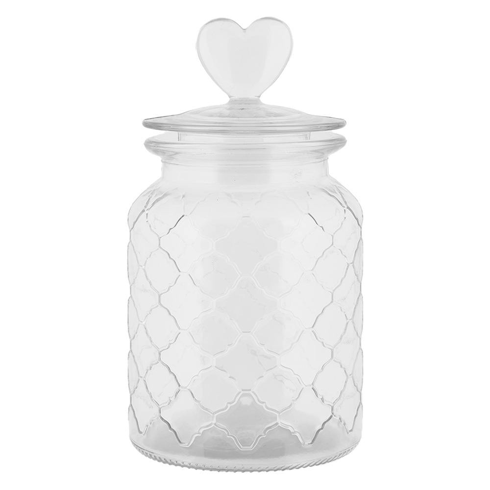 Clayre & Eef   | Voorraadpot Deksel Transparant ø 11x20 cm | 6GL5056