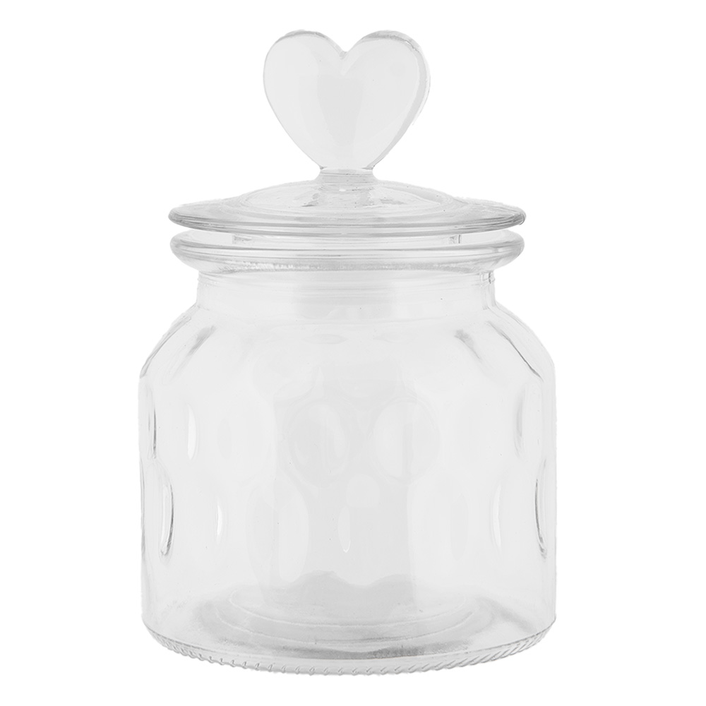 Clayre & Eef   | Voorraadpot Deksel Transparant ø 11x16 cm | 6GL5057