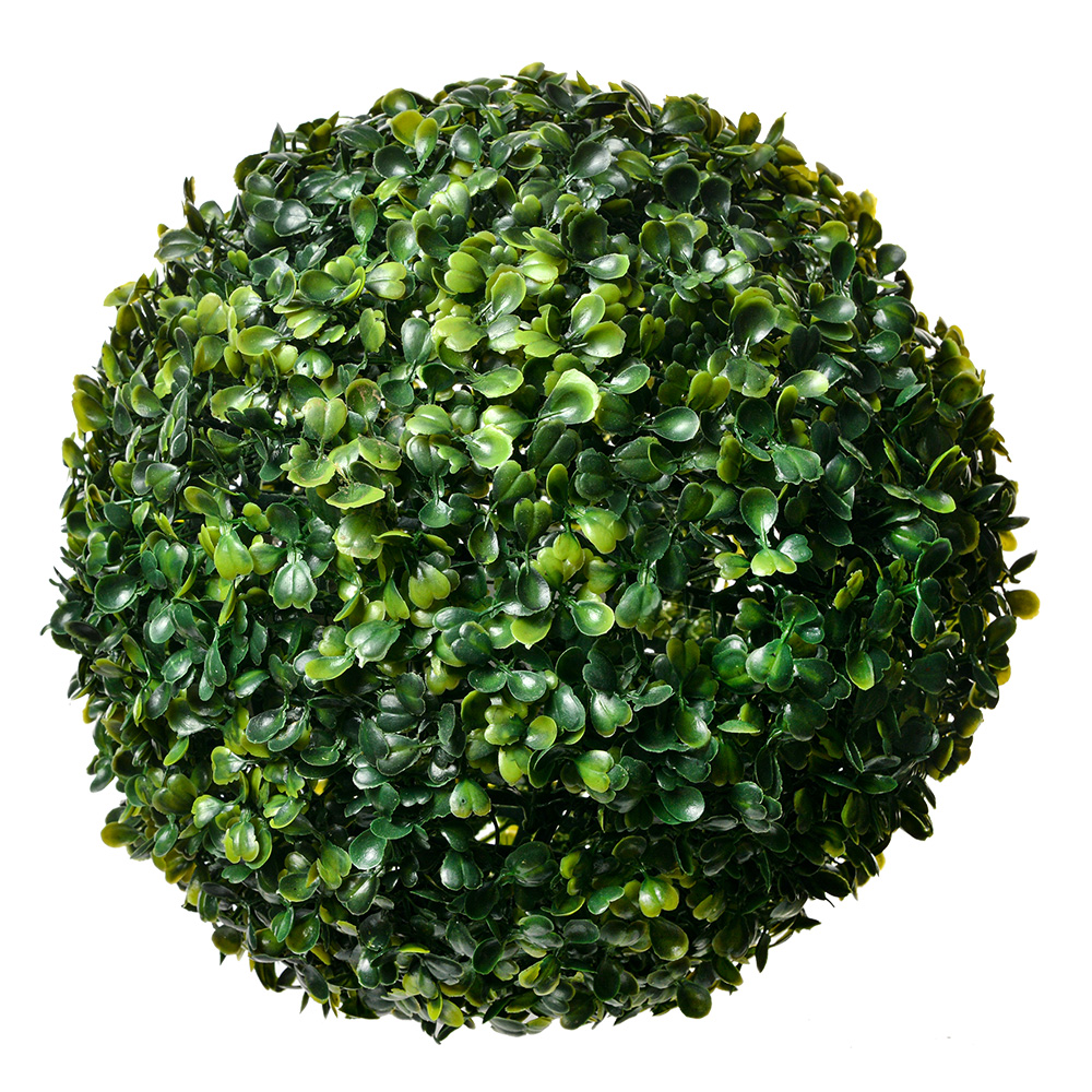 Clayre & Eef   | Decoratie kunststof bol Buxus Groen ø 24 cm | 6PL0325L