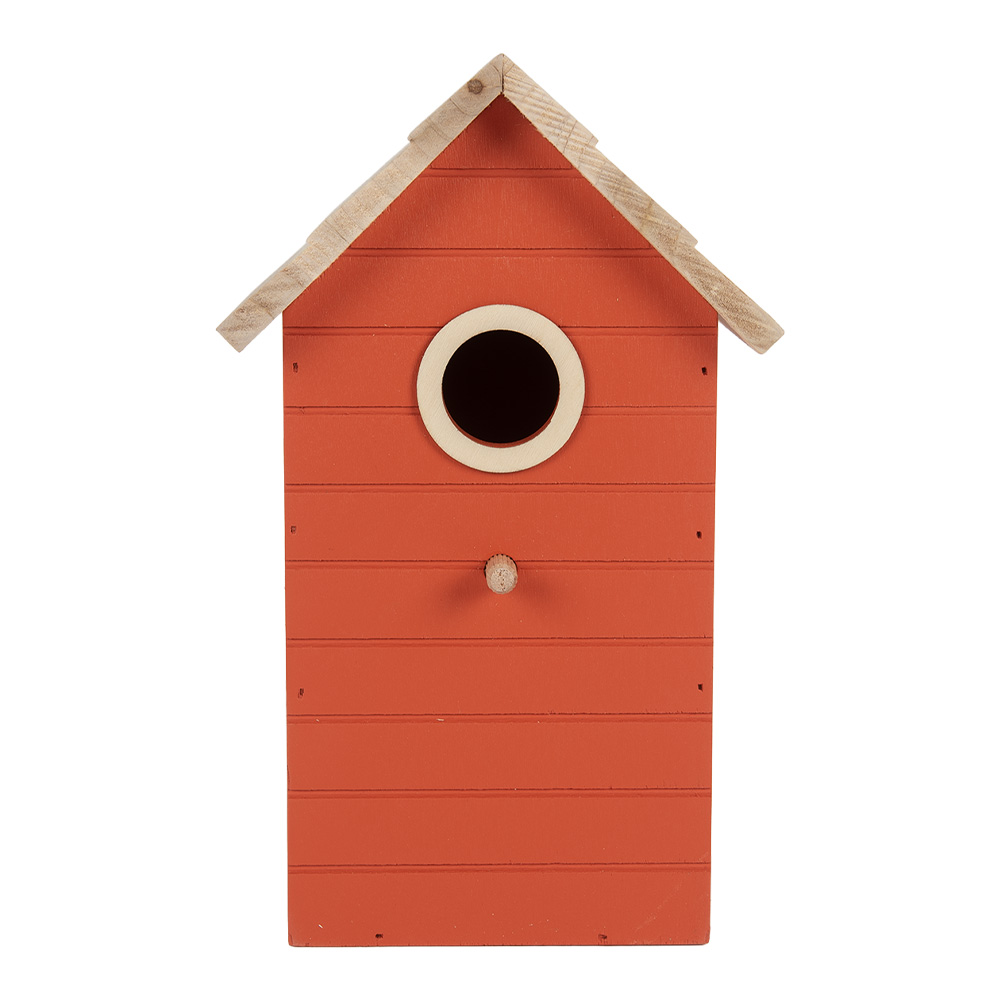 Clayre & Eef   | Vogelhuis Rood Bruin 15x10x22 cm | 6H2442