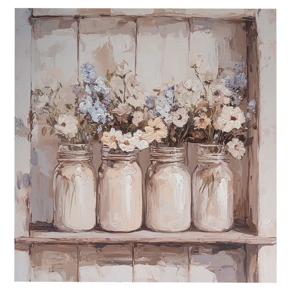 Clayre & Eef   | Wanddecoratie Beige Roze 51x3x51 cm | 66266