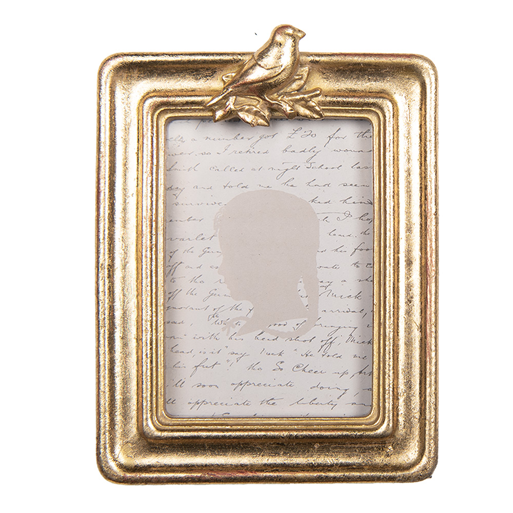 Clayre & Eef   | Fotolijst Goudkleurig 9x2x12 cm / 6x9 cm | 2F1327