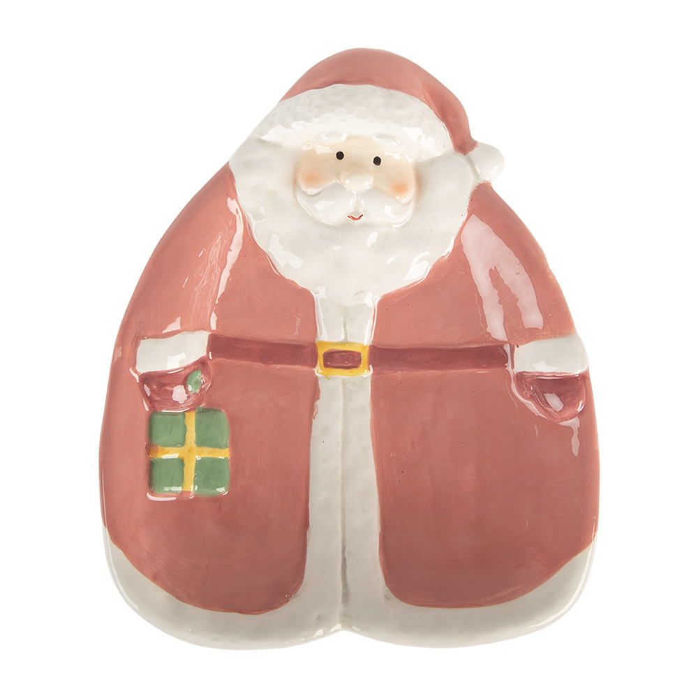 Clayre & Eef   | Servies Ontbijtbord Roze Wit 20x16x4 cm | 6CE2213P