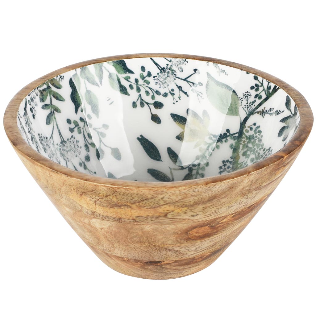 Dekoratief | Bowl 'Twigs Around', hout/email, 20x20x10cm | A258031