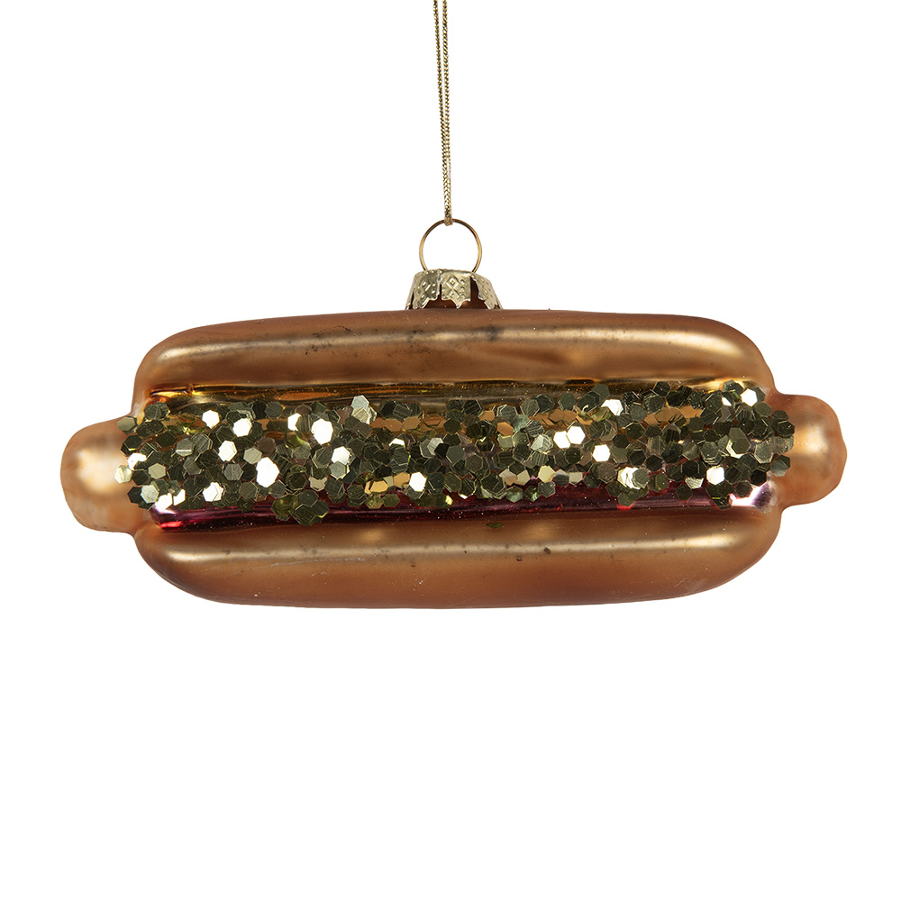 Clayre & Eef   | Kersthanger Bruin Rood 13x4x6 cm | 6GL5240