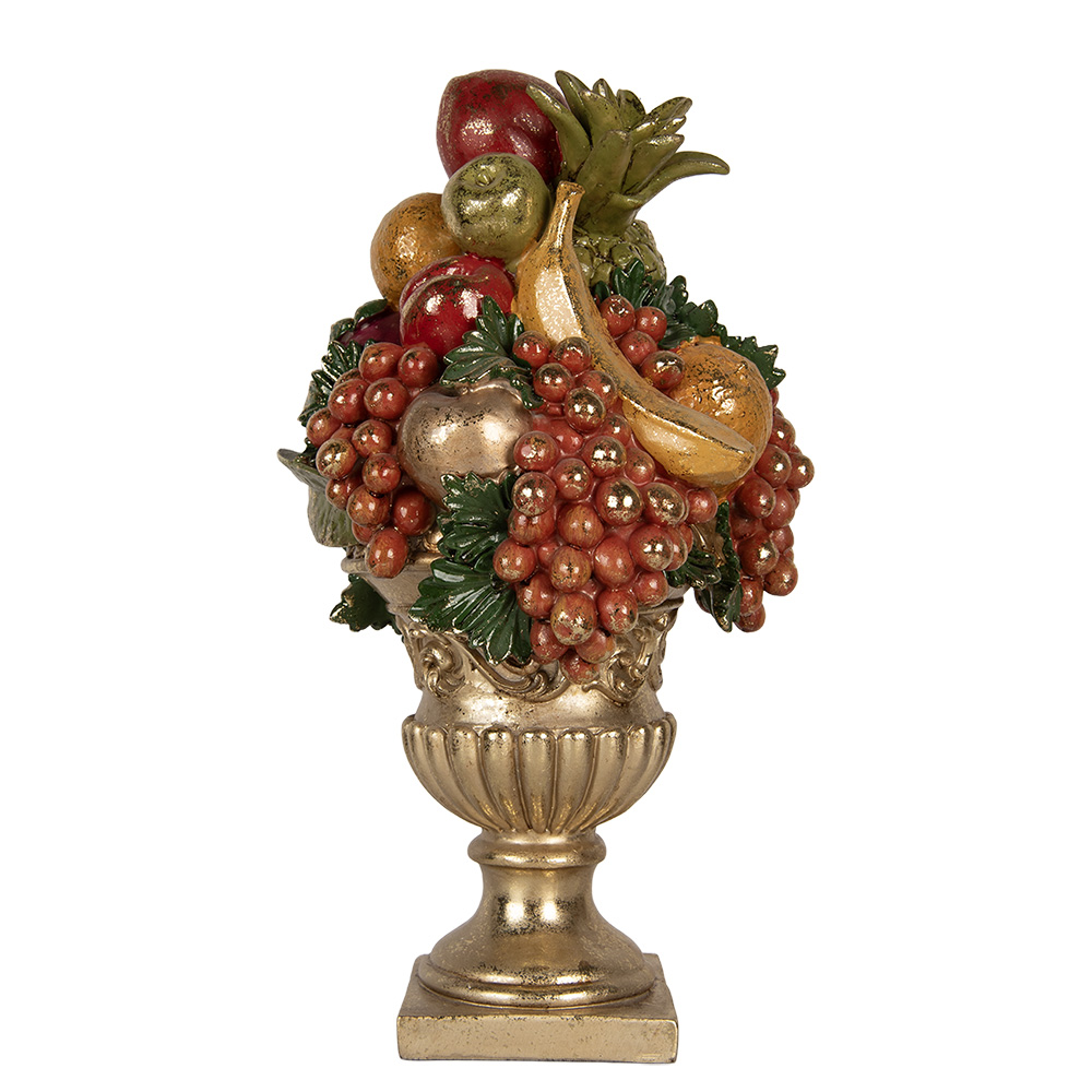 Clayre & Eef   | Decoratie Fruitschaal Goudkleurig 25x24x44 cm | 6PR5585