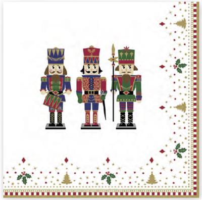 Dekoratief | Pakje 20 servietten "NUTCRACKER" 33x33cm | A196056