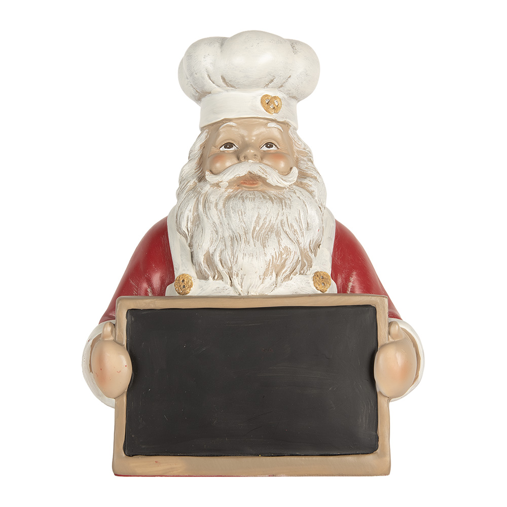 Clayre & Eef   | Kerstdecoratie Kerstman Rood Wit 24x16x30 cm | 6PR5751