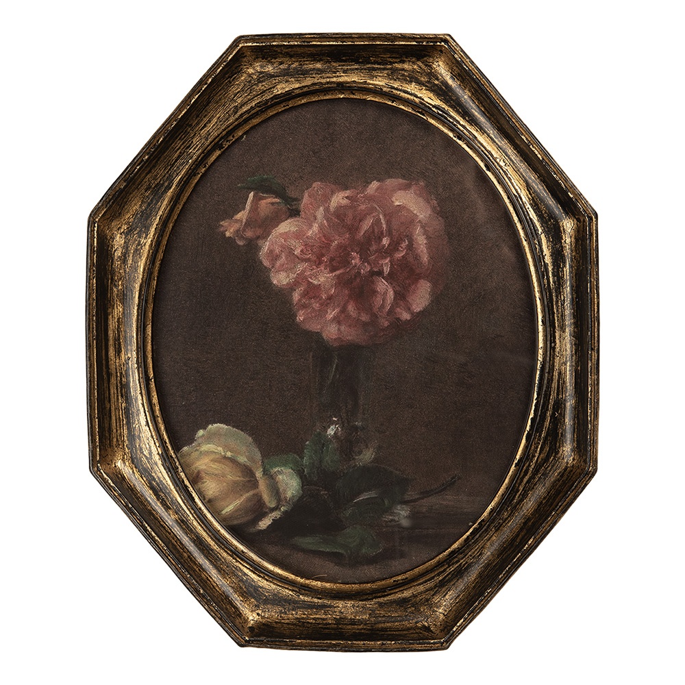 Clayre & Eef   | Schilderij Zwart Goudkleurig 25x3x30 cm | 6PR5798