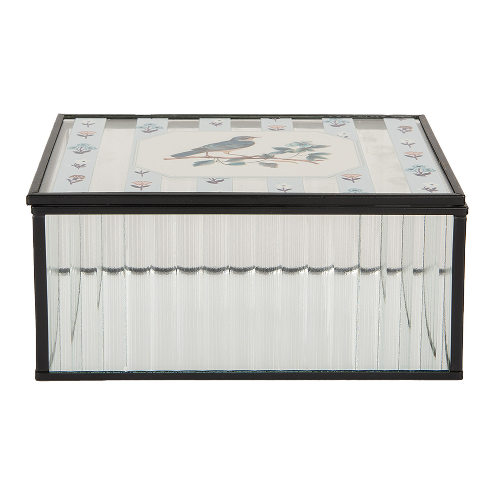 Clayre & Eef   | Decoratief Opbergdoosje Transparant 18x14x8 cm | 6Y5949