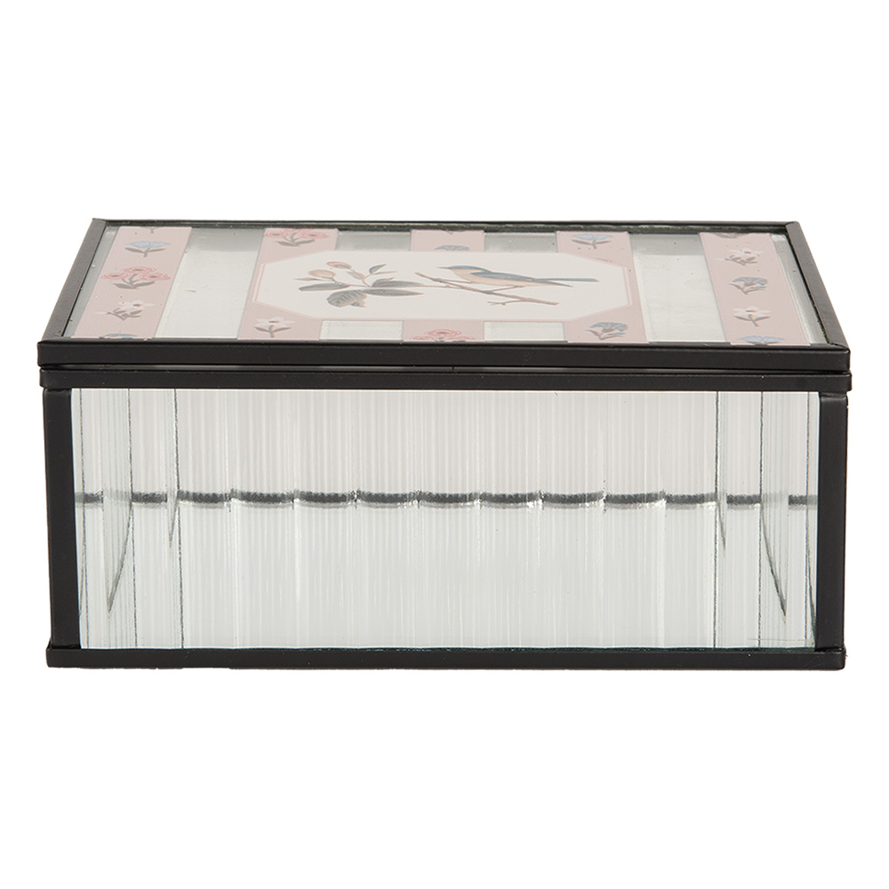 Clayre & Eef   | Decoratief Opbergdoosje Transparant 15x10x6 cm | 6Y5950
