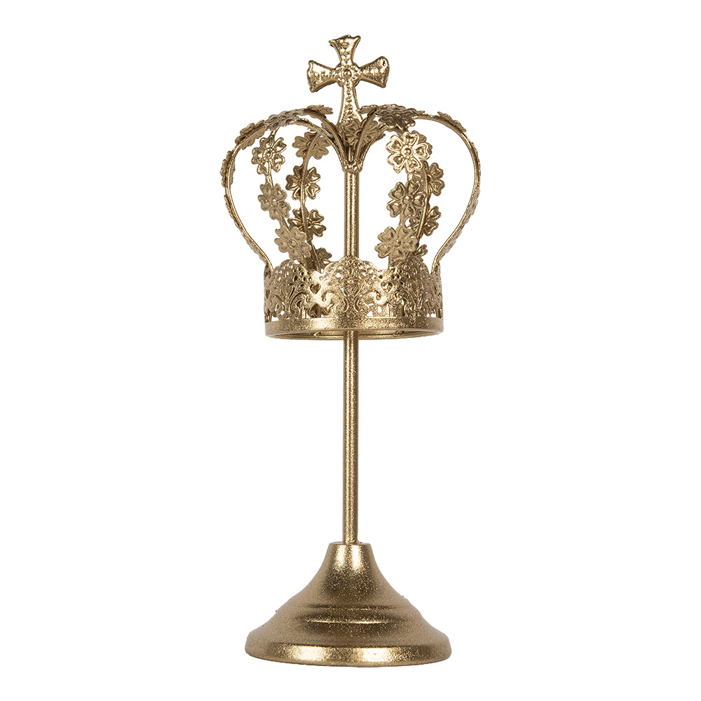 Clayre & Eef   | Decoratie Kroon Goudkleurig ø 12x30 cm | 6Y5957