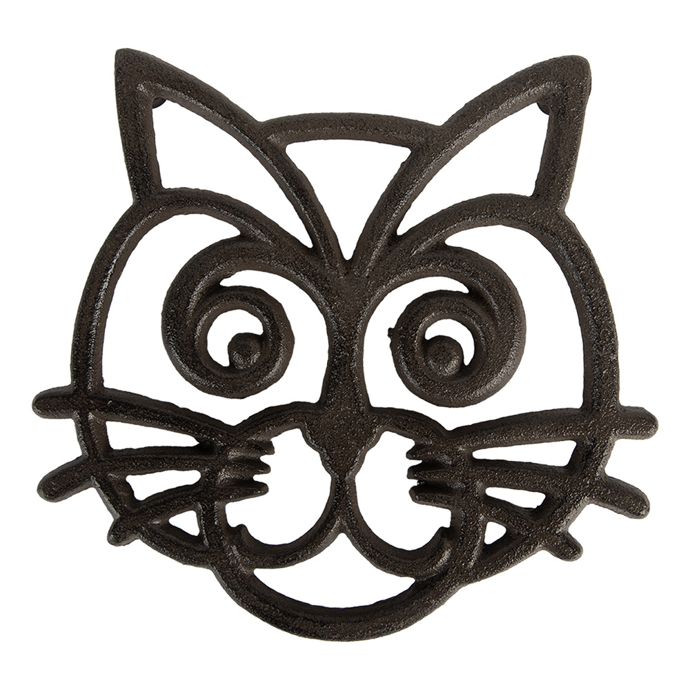 Clayre & Eef   | Onderzetters Pannen Bruin 16x17x2 cm | 6Y5761