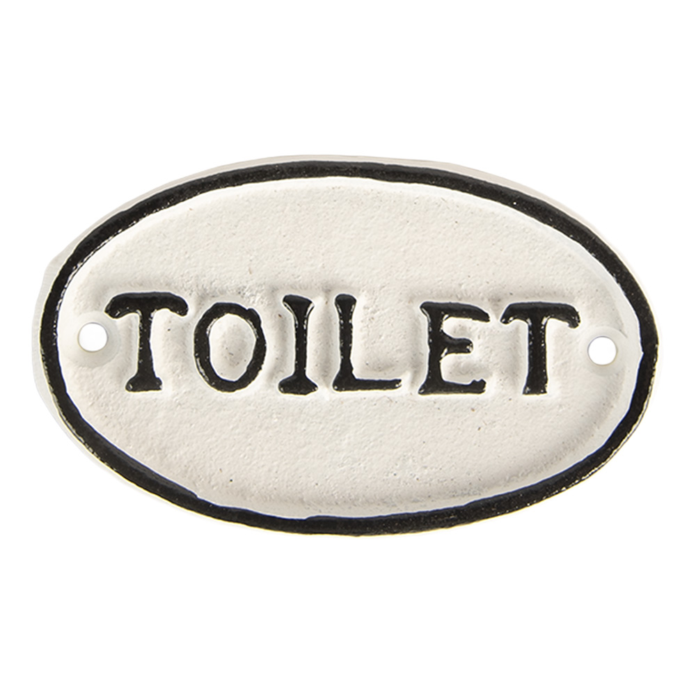 Clayre & Eef   | Tekstbord Wit Zwart 10x1x6 cm | 6Y5768