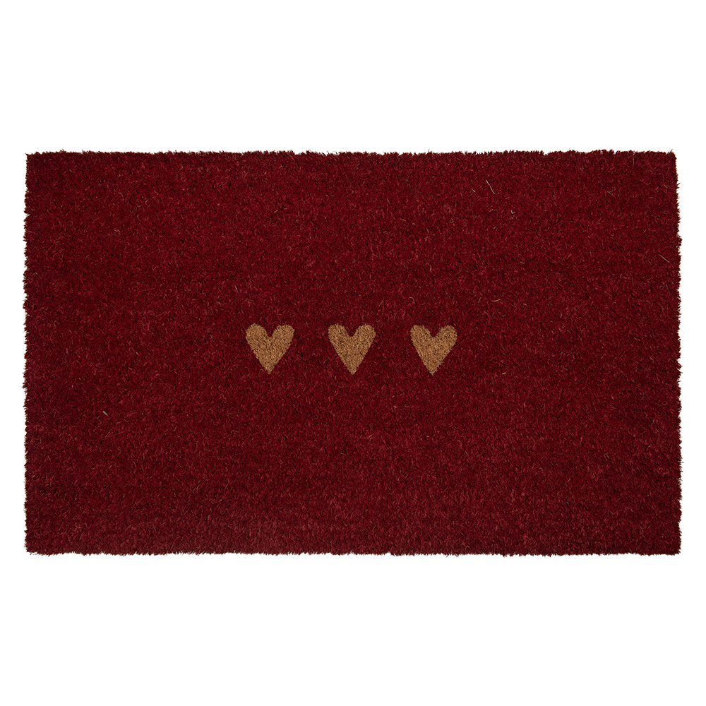 Clayre & Eef   | Deurmat Binnen Rood Bruin 75x45x1 cm | MC273