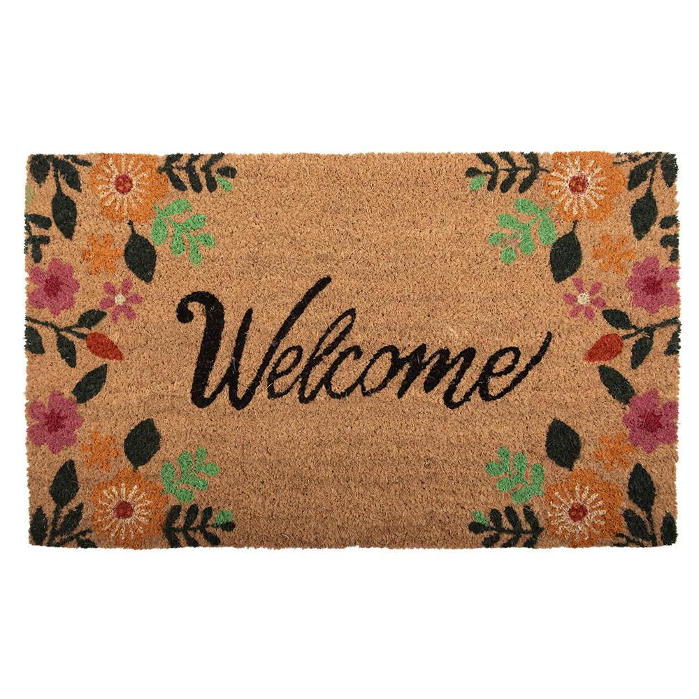 Clayre & Eef   | Deurmat Binnen Bruin Zwart 75x45x1 cm | MC274