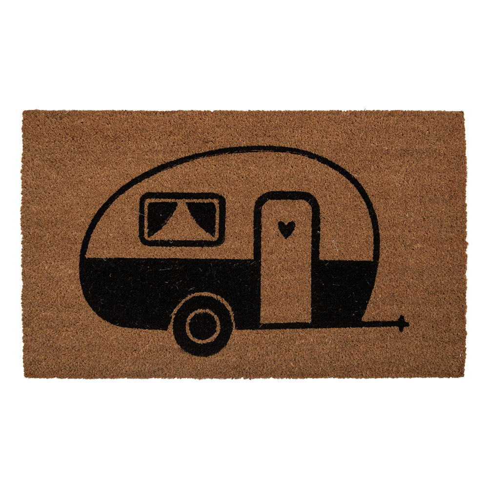 Clayre & Eef   | Deurmat Binnen Bruin Zwart 75x45x1 cm | MC275