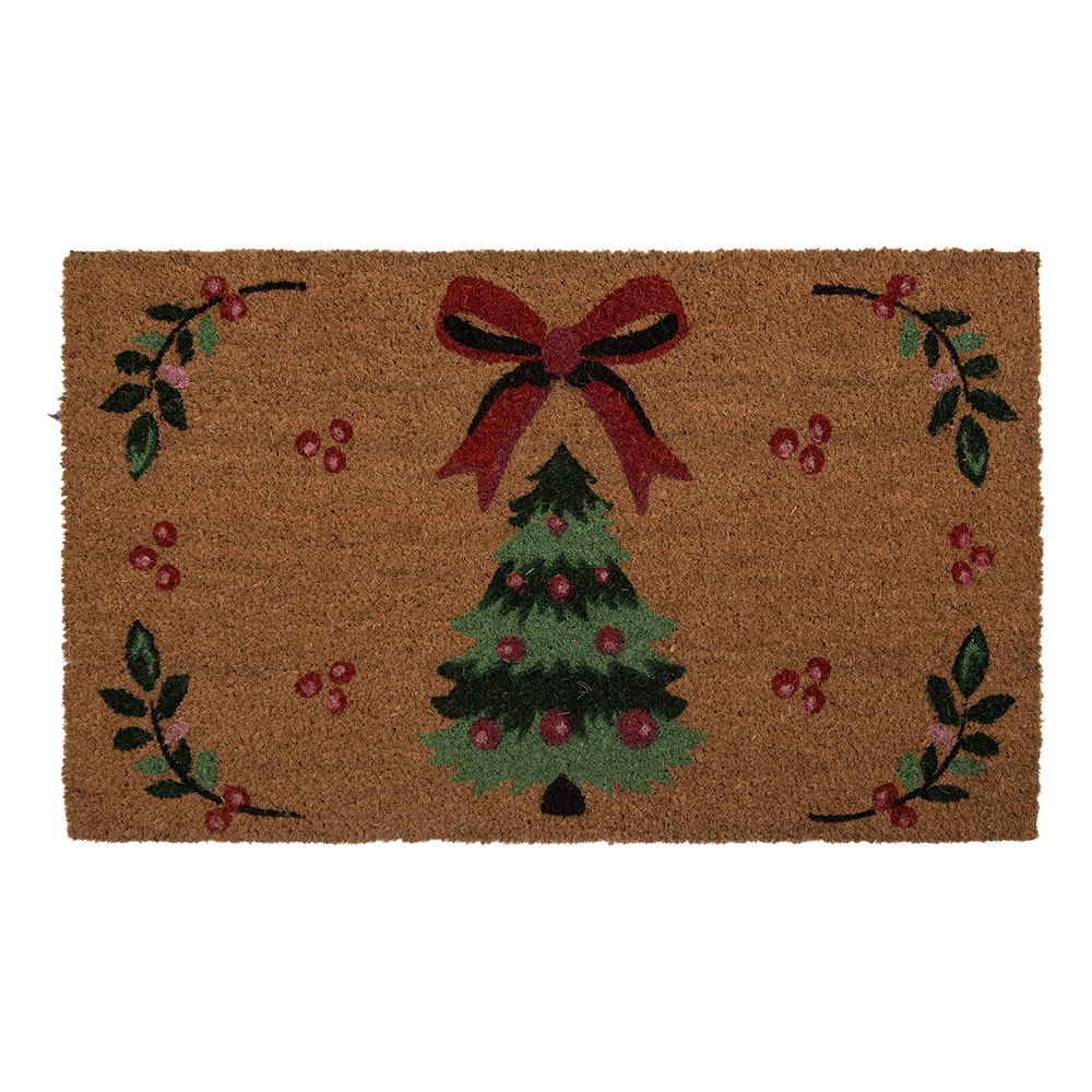 Clayre & Eef   | Deurmat Binnen Bruin Groen 75x45x1 cm | TCHMC