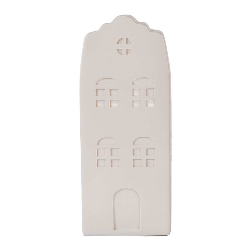 Clayre & Eef   | Nachtlampje Huisje LED Wit 9x9x21 cm | 6LMP816