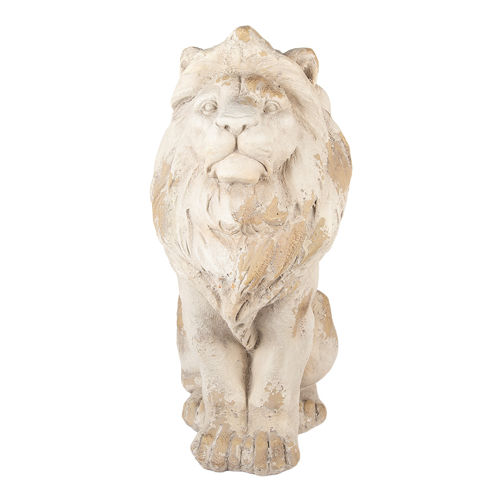 Clayre & Eef   | Decoratie Leeuw Beige Bruin 50x30x62 cm | 5MG0080