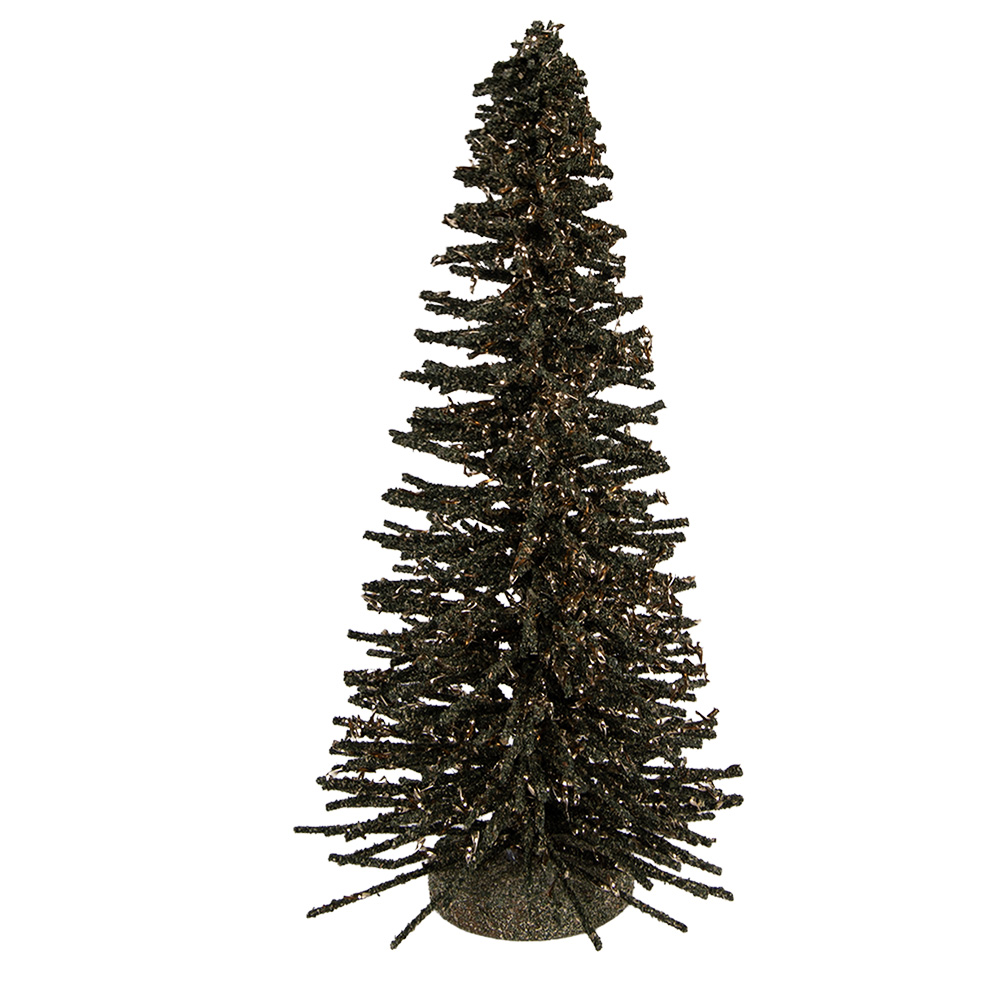 Clayre & Eef   | Decoratie Kerstboom Groen Goudkleurig ø 17x30 cm | 66319GR