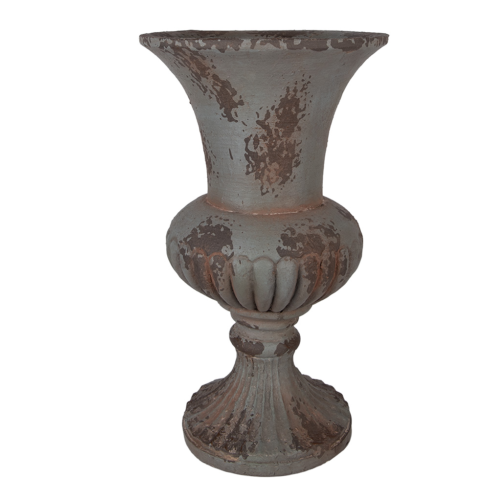 Clayre & Eef   | Bloempot Binnen Grijs Bruin &oslash; 30x52 cm | 5MG0087