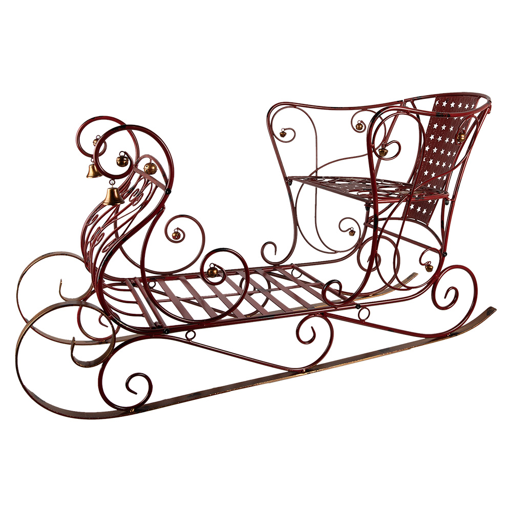 Clayre & Eef   | Kerstdecoratie Slee Rood 107x56x56 cm | 5Y1390