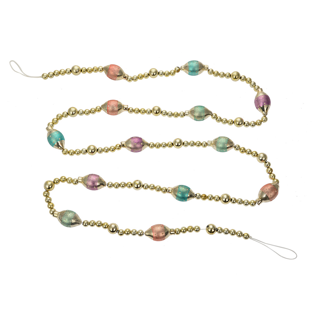 Clayre & Eef   | Decoratie slinger kerst Goudkleurig &oslash; 2x180 cm | 65988