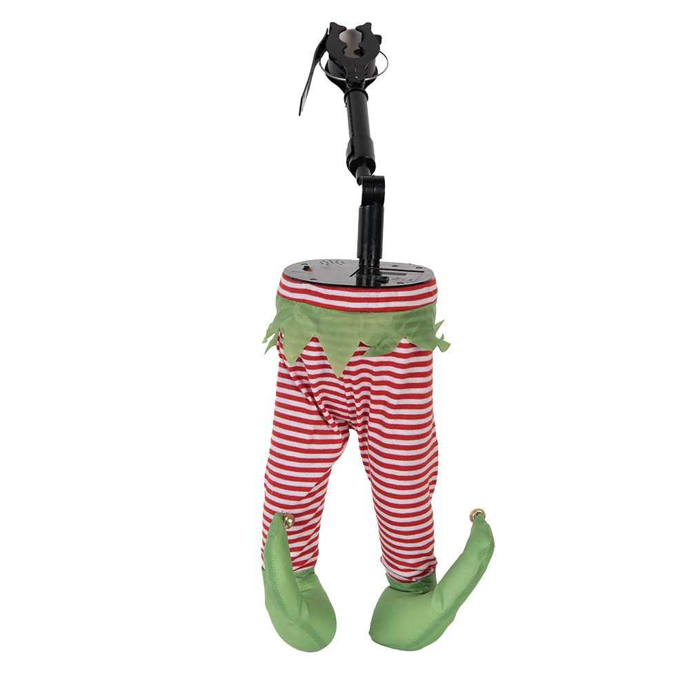 Clayre & Eef   | Decoratie Kerst Elfenbenen Rood Groen 30x13x54 cm / 3xAA | 66348