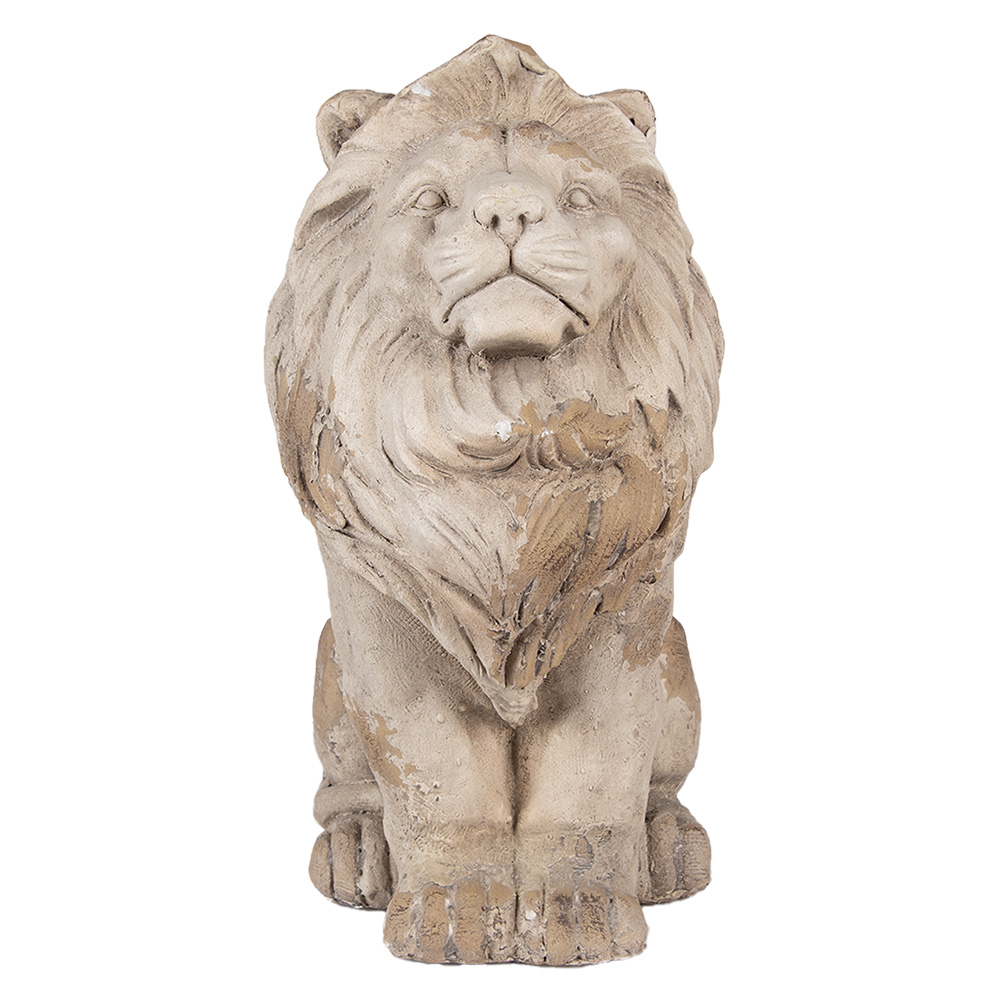 Clayre & Eef   | Decoratie Leeuw Beige 31x20x41 cm | 6MG0135