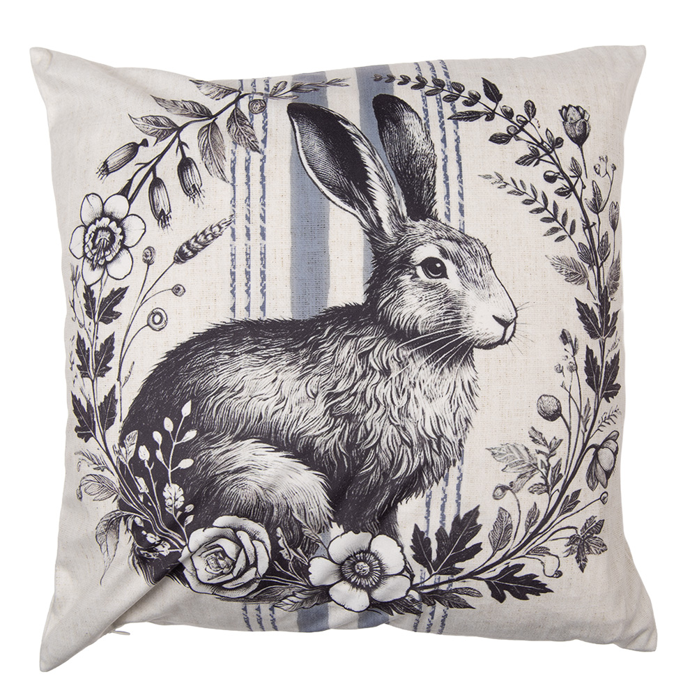 Clayre & Eef   | Kussenhoes Beige Bruin 45x45 cm | KT021.444