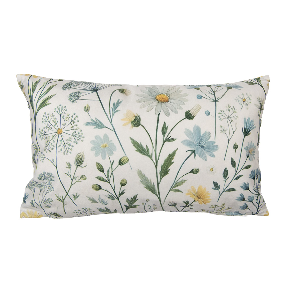 Clayre & Eef   | Kussenhoes Beige Groen 35x50 cm | KT036.058