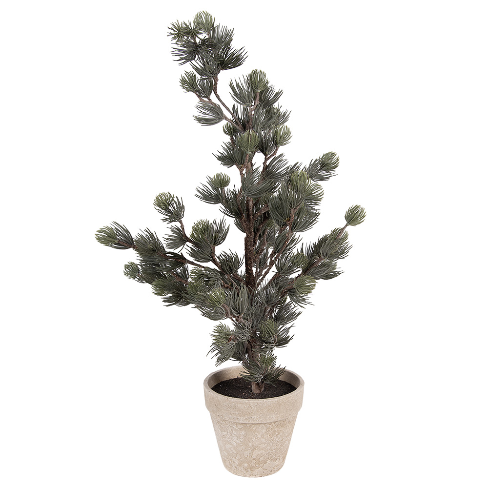 Clayre & Eef   | Decoratie Boom Groen Bruin 30x30x65 cm | 50832