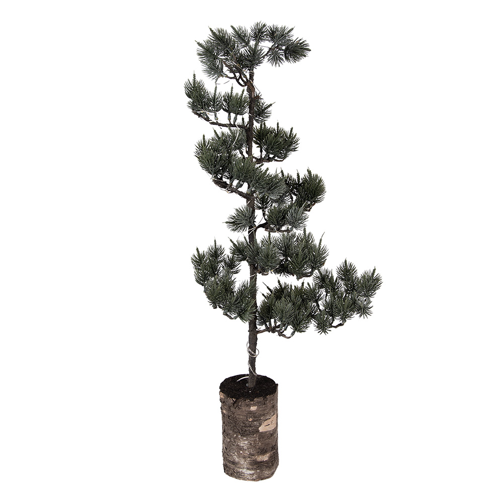 Clayre & Eef   | Decoratie Boom met LED Groen Bruin 28x20x75 cm / 3xAAA | 50844