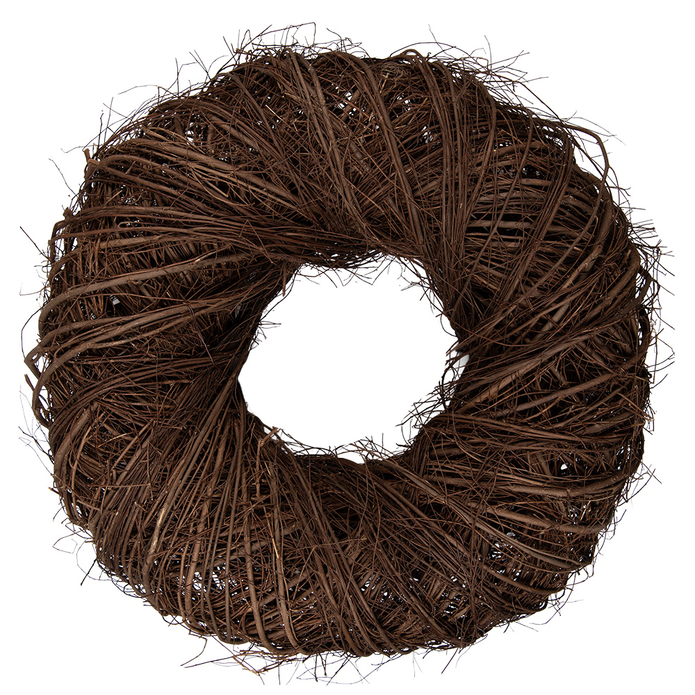 Clayre & Eef   | Decoratie Krans Bruin &oslash; 60x18 cm | 5RO0102L