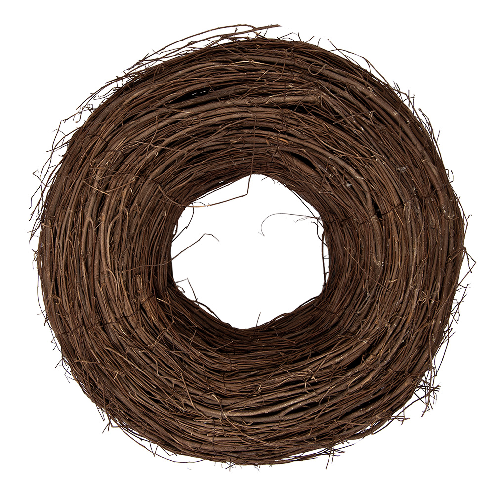 Clayre & Eef   | Decoratie Krans Bruin &oslash; 40x12 cm | 6RO0608M