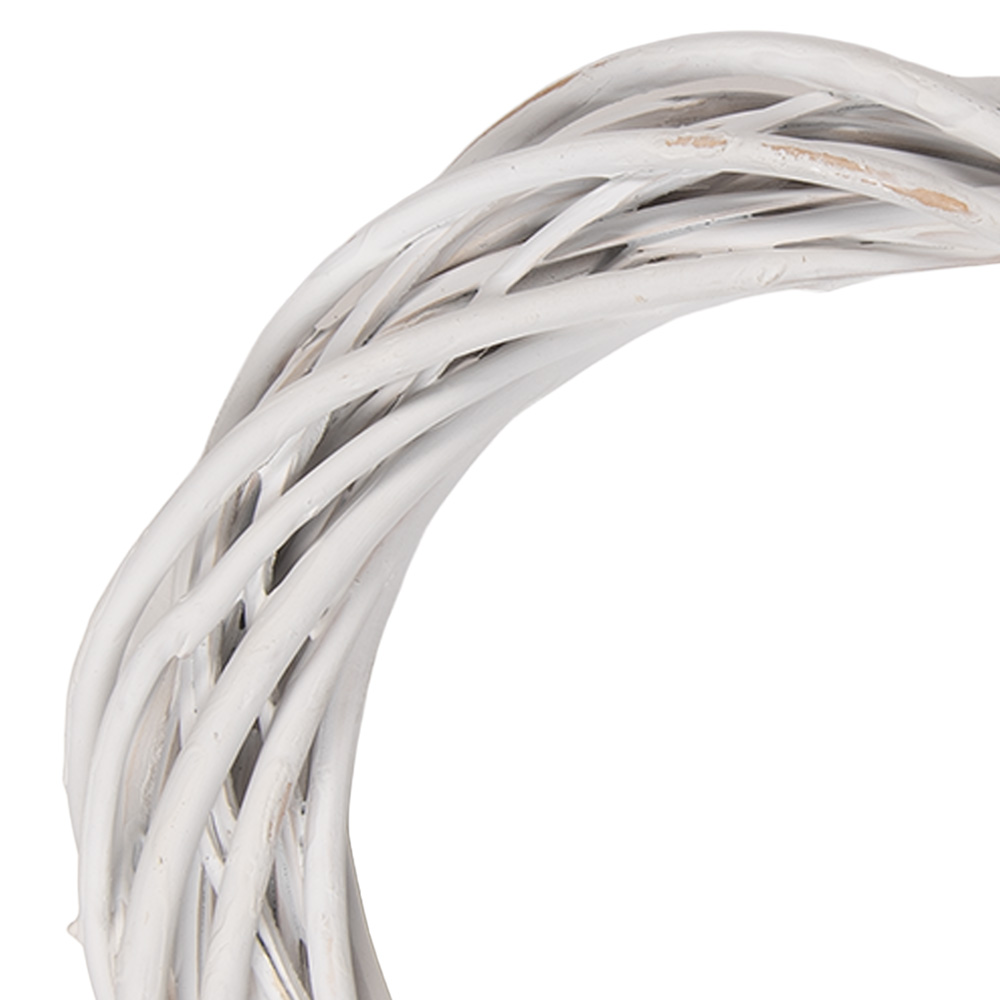 Clayre & Eef   | Decoratie Krans Wit &oslash; 20x4 cm | 6RO0600XSW