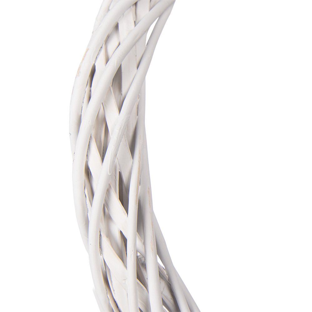 Clayre & Eef   | Decoratie Krans Wit &oslash; 40x4 cm | 6RO0603LW