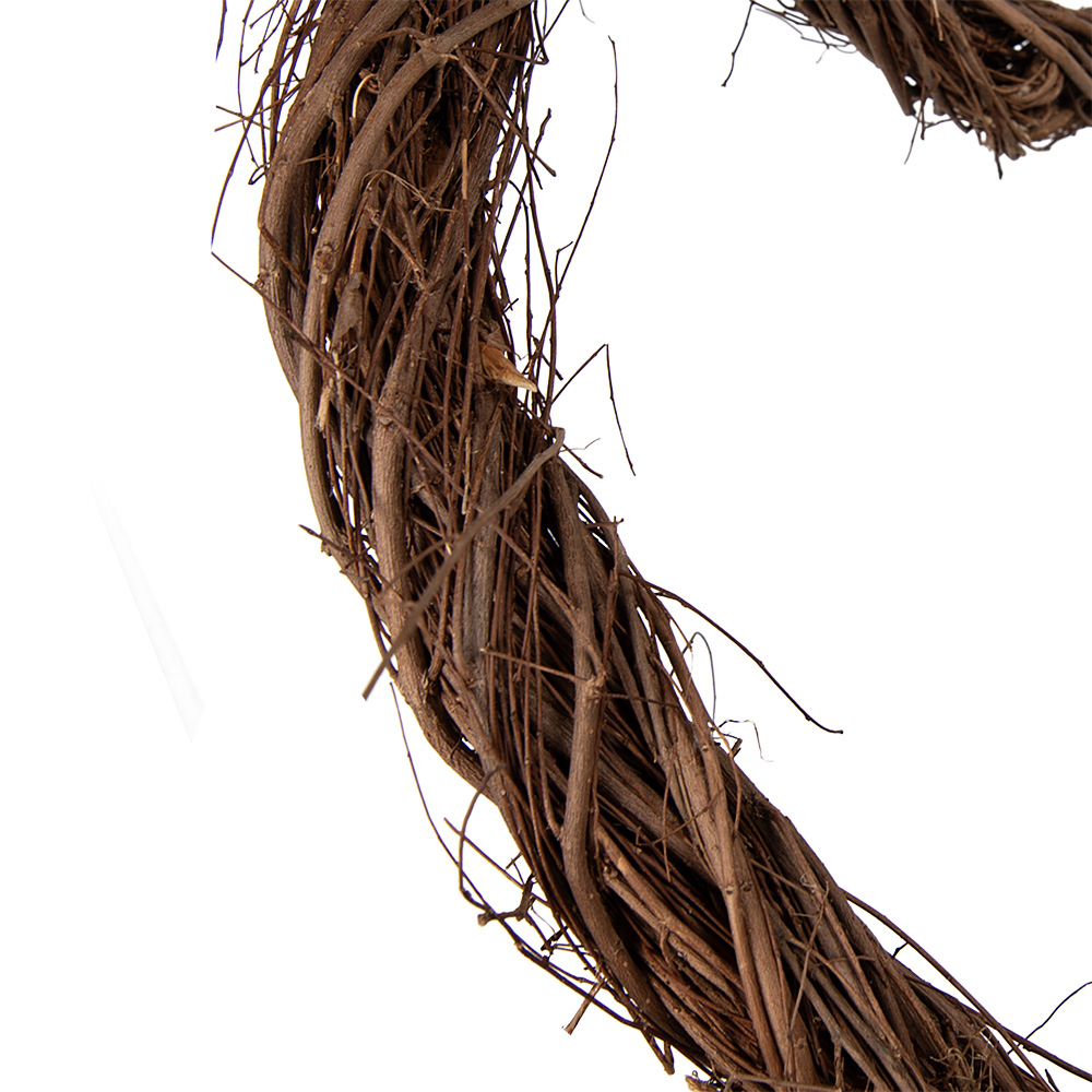 Clayre & Eef   | Decoratie Krans Hart Bruin 50x50x5 cm | 6RO0606L