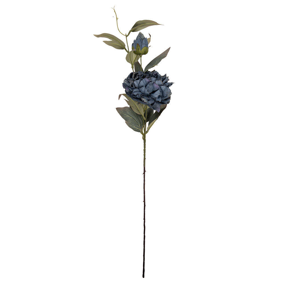 Clayre & Eef   | Decoratie tak met bloemen Blauw Groen 14x14x78 cm | 5PL0244BL