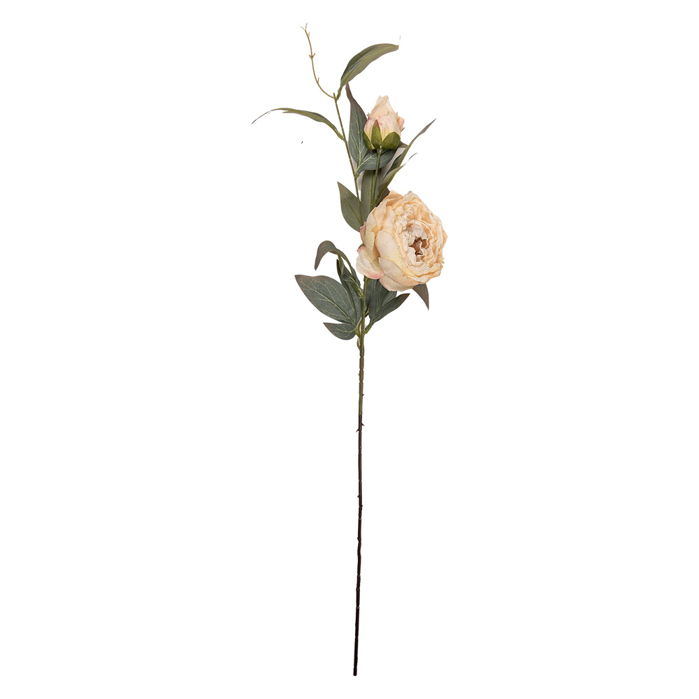 Clayre & Eef   | Decoratie tak met bloemen Beige Groen 14x14x83 cm | 5PL0246BE