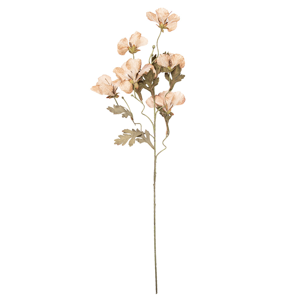 Clayre & Eef   | Decoratie tak met bloemen Beige Groen 8x20x82 cm | 5PL0249BE