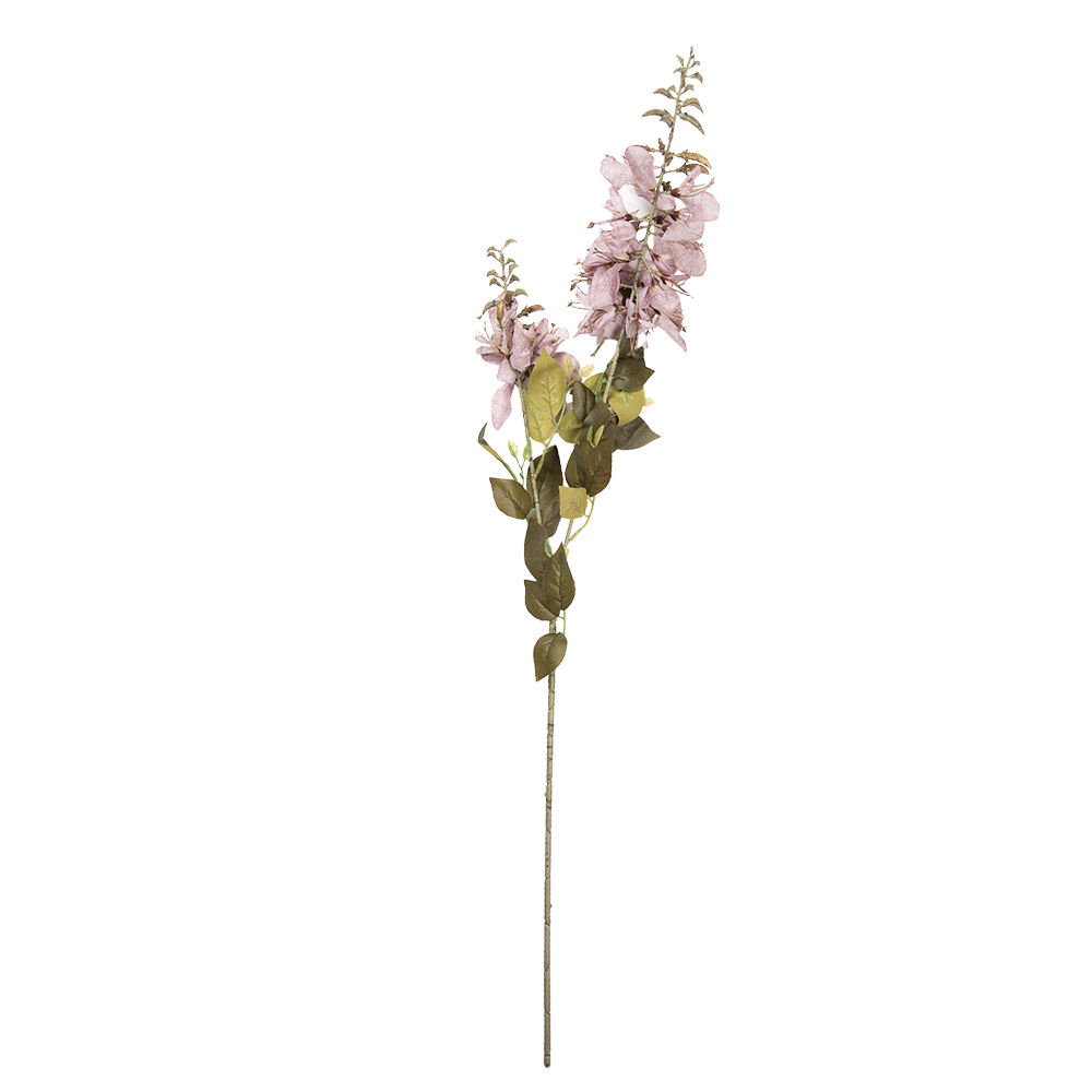 Clayre & Eef   | Decoratie tak met bloemen Paars Groen 10x13x100 cm | 5PL0261LPA